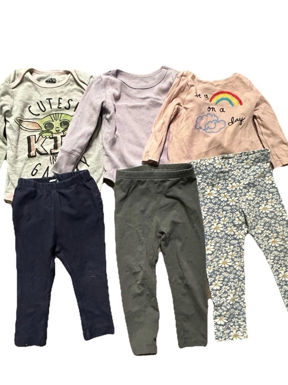 Toddler Girl Long Sleeve Bodysuits Pants Leggings Star Wars Size 18 Months
